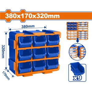 WADFOW MODULAR STORAGE TOWER W/9 BINS 380X170X320MM WTB8330