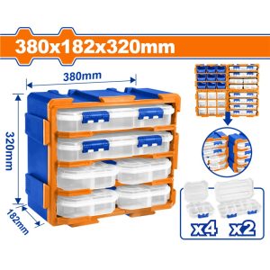 WADFOW 6 PCS TRANSPARENT ORGANIZER TOWER 4XWTB8341+2X8342 WTB8346