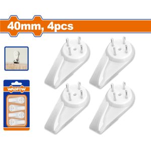 WADFOW 4PCS 40MM ABS WALL HANGER SET WPHL1K02
