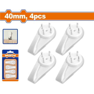 WADFOW 4PCS 40MM ABS WALL HANGER SET WPHL1K02