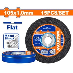 WADFOW ABRASIVE CUTTING DISC 105X1.0X16MM 15PCS IN METAL BOX WAC2L41
