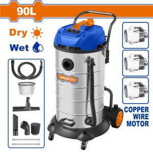WADFOW WET & DRY VACUUM CLEANER 3 X1200W MOTOR 90L TANK WVR5A90