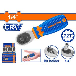 WADFOW 1/4" DR. 4.5" STUBBY RATCHET HANDLE WRW2J14