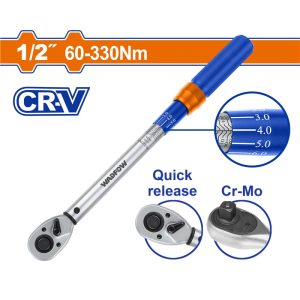WADFOW 1/2" CR.V TORQUE WRENCH 60-330NM WWQ4D12