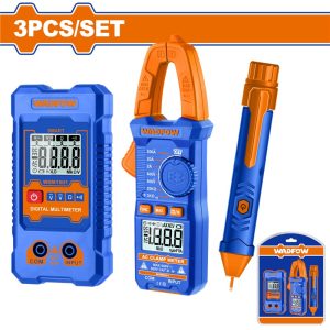 WADFOW 3PCS MULTIMETER, CLAMP METER & VOLTAGE DETECTOR KIT WDM94011