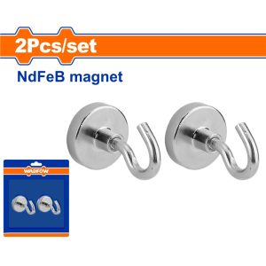WADFOW 2PCS MAGNETIC HOOK SET 32MM 10KG LOAD WZE2K12