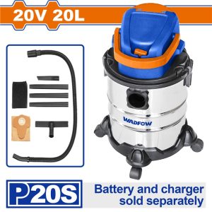 WADFOW 20V CORDLESS VACUUM CLEANER SS TANK 20L WQV1A20 (BARE UNIT)