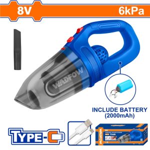 WADFOW 8V TYPE C CORDLESS HAND HELD VACUUM CLEANER WLV0801