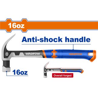 WADFOW 16OZ ANTI-SHOCK FIBREGLASS HANDLE CLAW HAMMER WHM8316