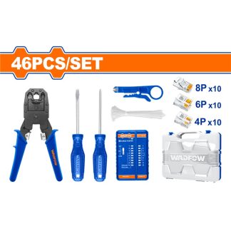 WADFOW 46PCS MODULAR PLUG CRIMPING SET WHS2B46