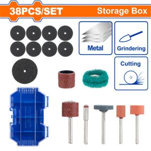 WADFOW 38PCS MINI DRILL SANDING & GRINDING SET 1/8" SHANK WRR5038