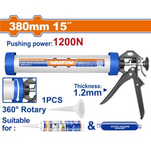WADFOW 15" 380MM ALUMINUM PU SEALANT CAULKING GUN WCG5315