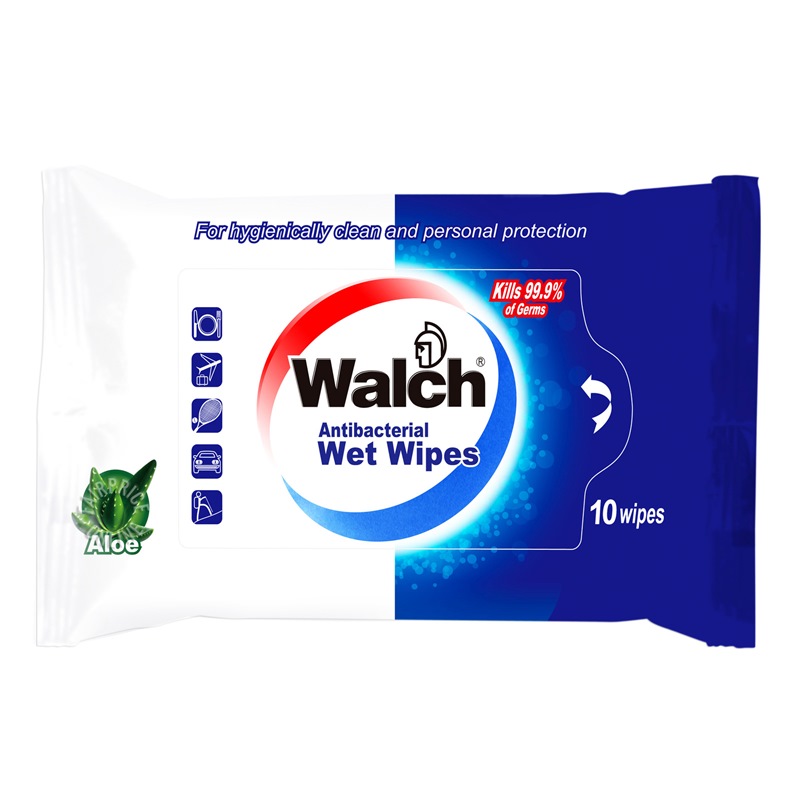 WALCH ANTIBACTERIAL WET WIPES 10s