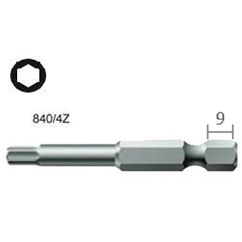 WERA HEX POWER BIT 1/4"DR (METRIC)