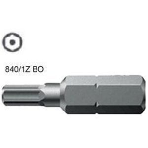 WERA HEX INSERT BIT W/BORE HOLE 1/4"DR