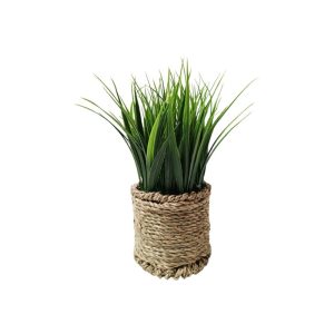 WHEATGRASS PLANT WITH SCANDI POT - TABLE SIZE [FAKE]