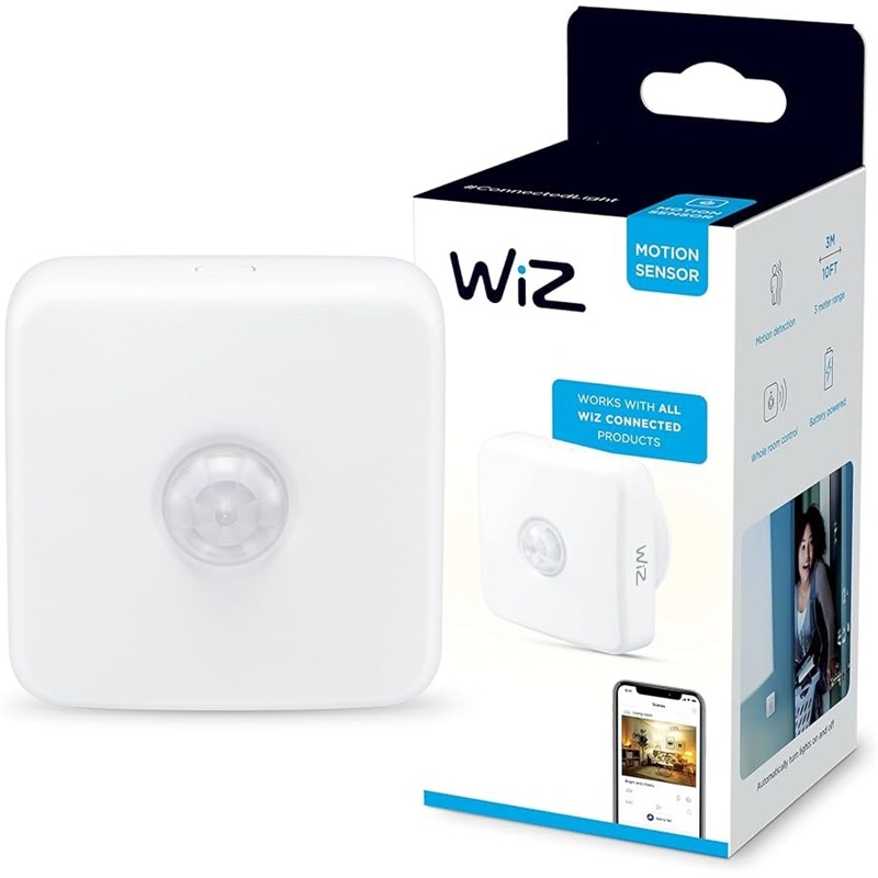 WIZ SMART MOTION SENSOR C/W BATTERIES 3MTR / 120DEG DETECTION AREA
