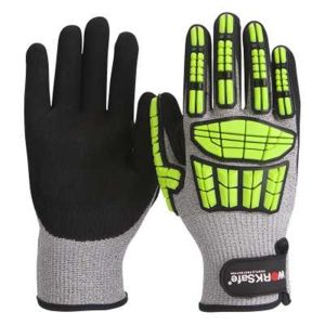 WORKSAFE N600IMP NITRILE MICROFOAM PALM COATED IMPACT SAFETY GLOVES [EN388]