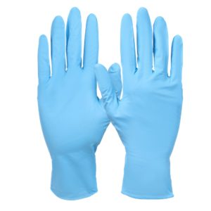 WORKSAFE NITRILE EXAM GLOVES POWDER FREE 240MM 3MIL (100PC/BOX) [EN:374]