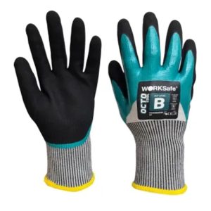 WORKSAFE OCTO COOL NITRILE OIL-PROOF 3/4 DOUBLE COAT, CUT B GLOVES