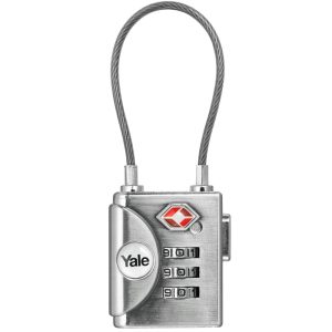 YALE TSA SOFT SHACKLE TRAVEL PADLOCK GREY 32MM YTP3/32/350