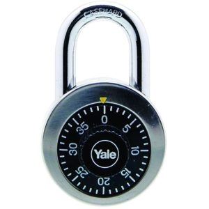 YALE ROUND COMBINATION PADLOCK C/W OVERRIDE KEYS 48MM 140/50