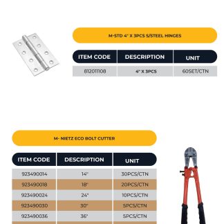 M-NIETZ ECO 30IN BOLT CUTTER 10MM