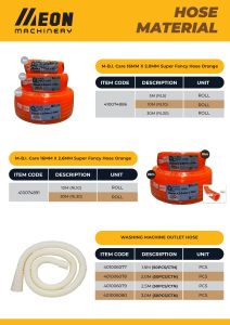 BI CARE 16MM FANCY HOSE ORANGE 10M
