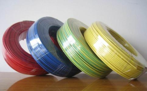 1.5mm² PVC Cable rolls in brown, blue, green-yellow and yellow