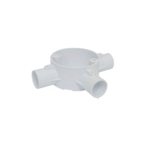 20mm PVC 3 Way Tee Box White